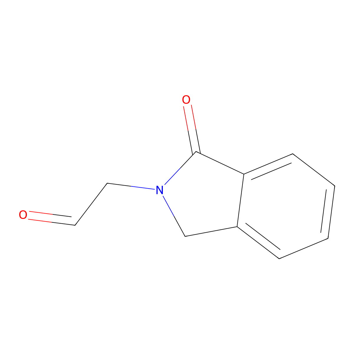 2-(1-oxo-2,3-dihydro-1H-isoindol-2-yl)acetaldehyde molecular structure, CAS 1163250-37-0