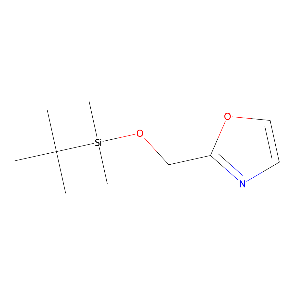 2-(((Tert-butyldimethylsilyl)oxy)methyl)oxazole molecular structure, CAS 1163254-82-7