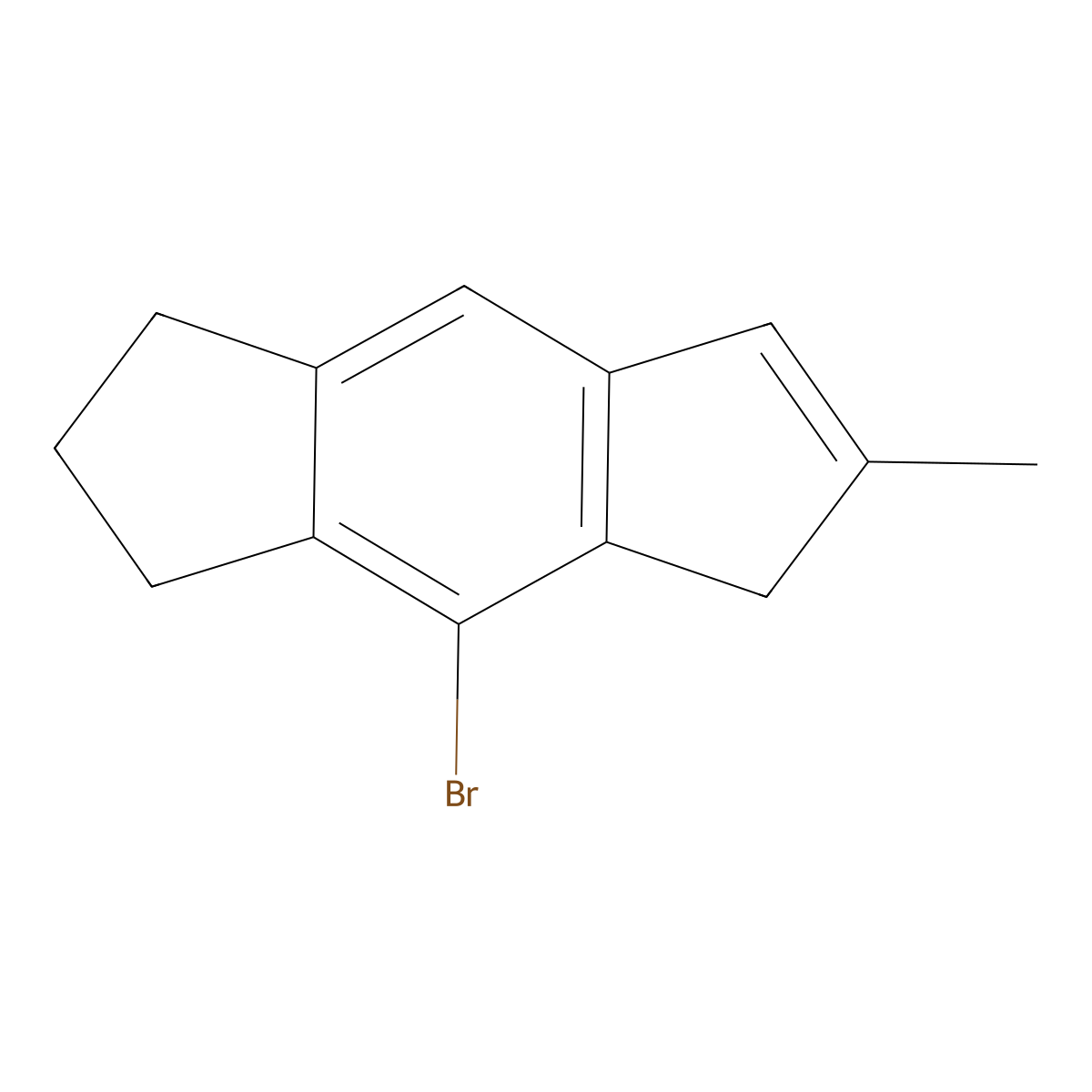 4-Bromo-6-methyl-1,2,3,5-tetrahydro-s-indacene molecular structure, CAS 1163263-99-7