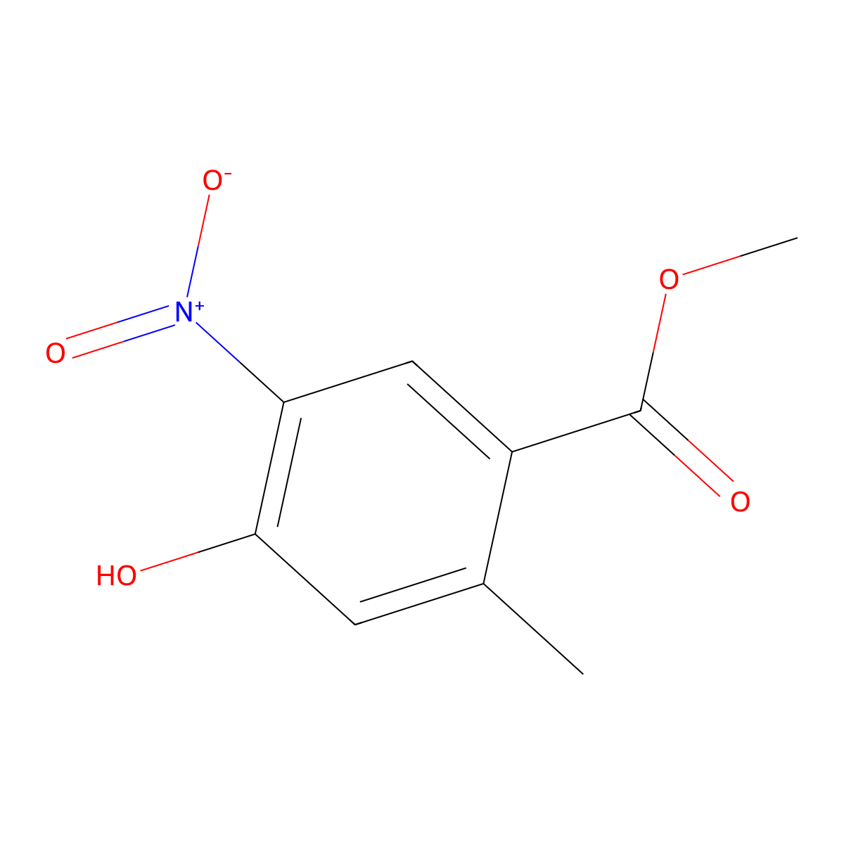 Methyl 4-hydroxy-2-methyl-5-nitrobenzoate molecular structure, CAS 1163281-04-6