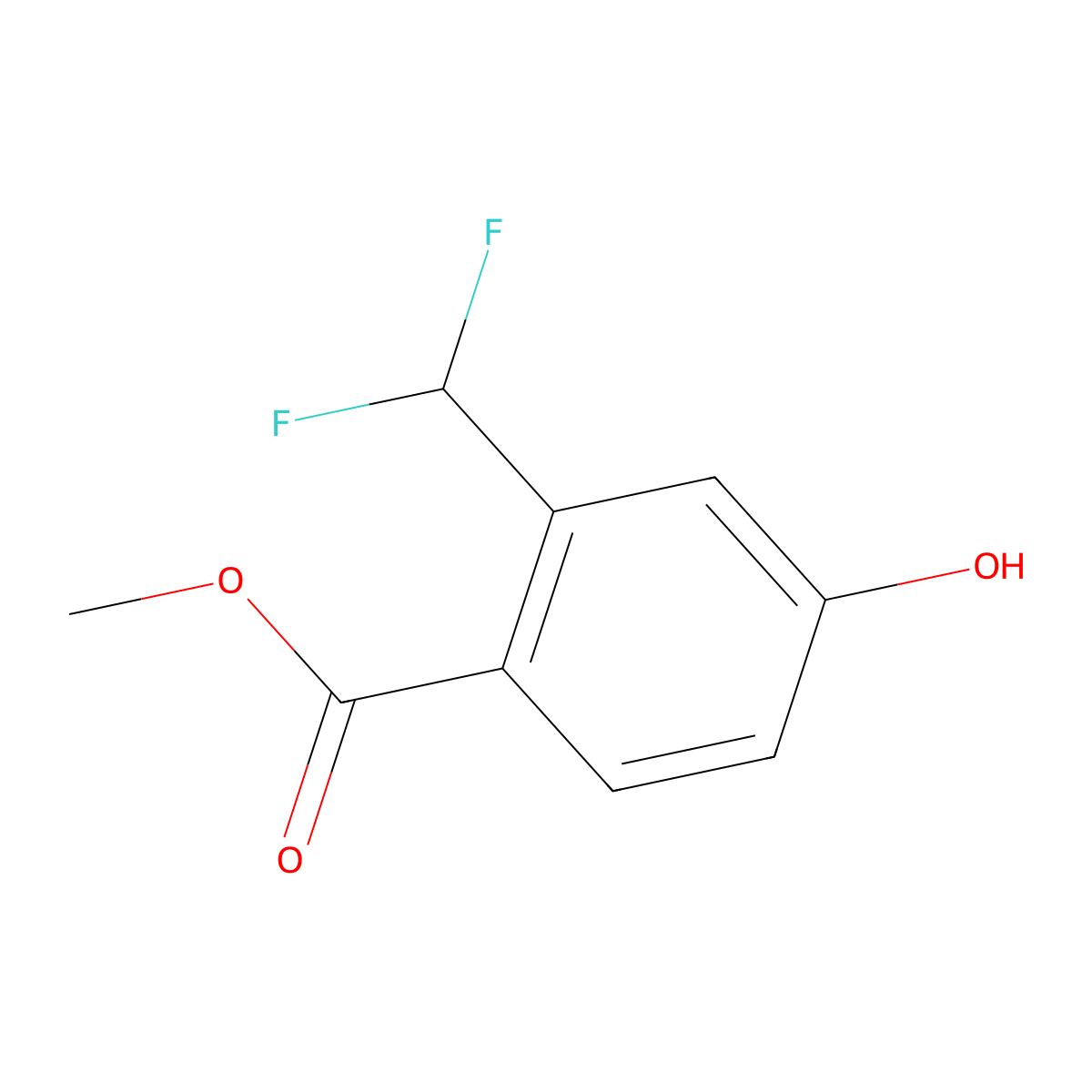 Methyl 2-(difluoromethyl)-4-hydroxybenzoate molecular structure, CAS 1163283-41-7
