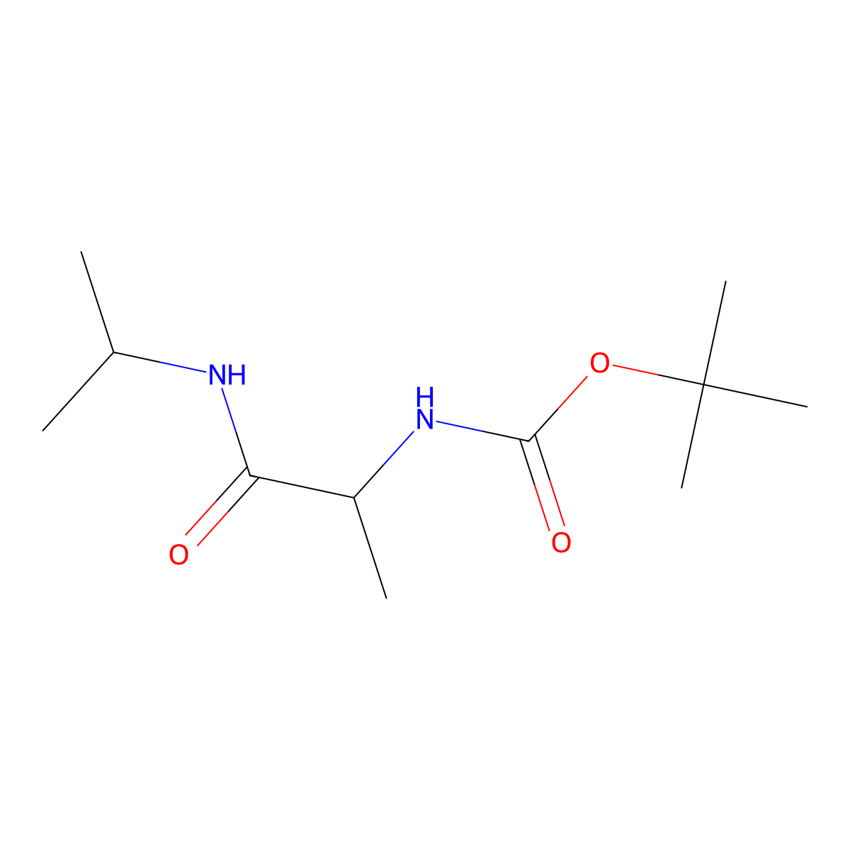 N-Isopropyl 2-(boc-amino)propanamide molecular structure, CAS 1163288-33-2