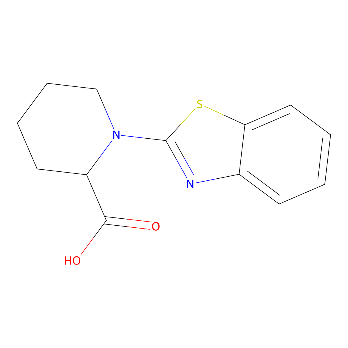 1-(1,3-Benzothiazol-2-YL)piperidine-2-carboxylic acid molecular structure, CAS 1163289-41-5