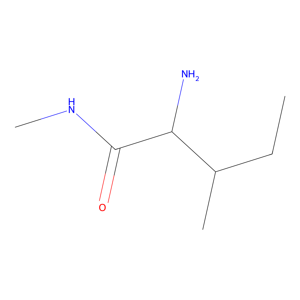 2-amino-N,3-dimethylpentanamide molecular structure, CAS 1163291-84-6