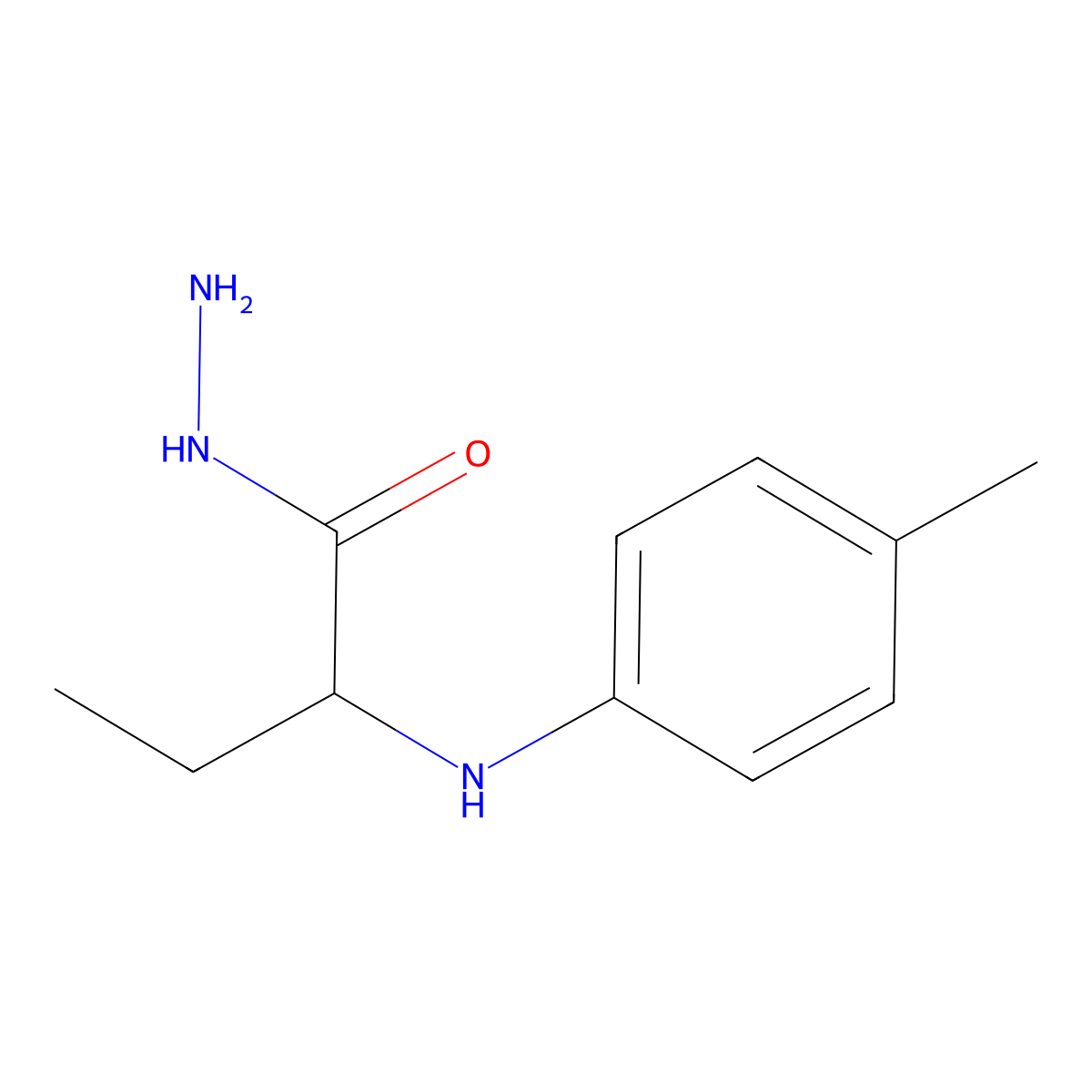 2-[(4-Methylphenyl)amino]butanohydrazide molecular structure, CAS 1163291-96-0