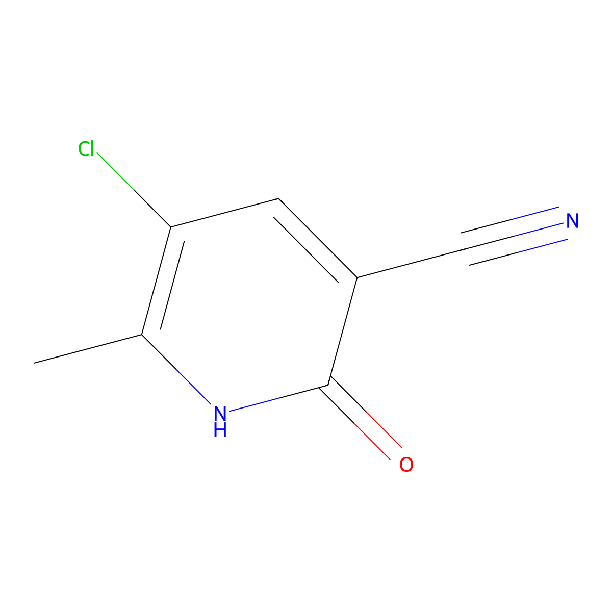 5-Chloro-1,2-dihydro-6-methyl-2-oxo-3-pyridinecarbonitrile molecular structure, CAS 1163297-82-2