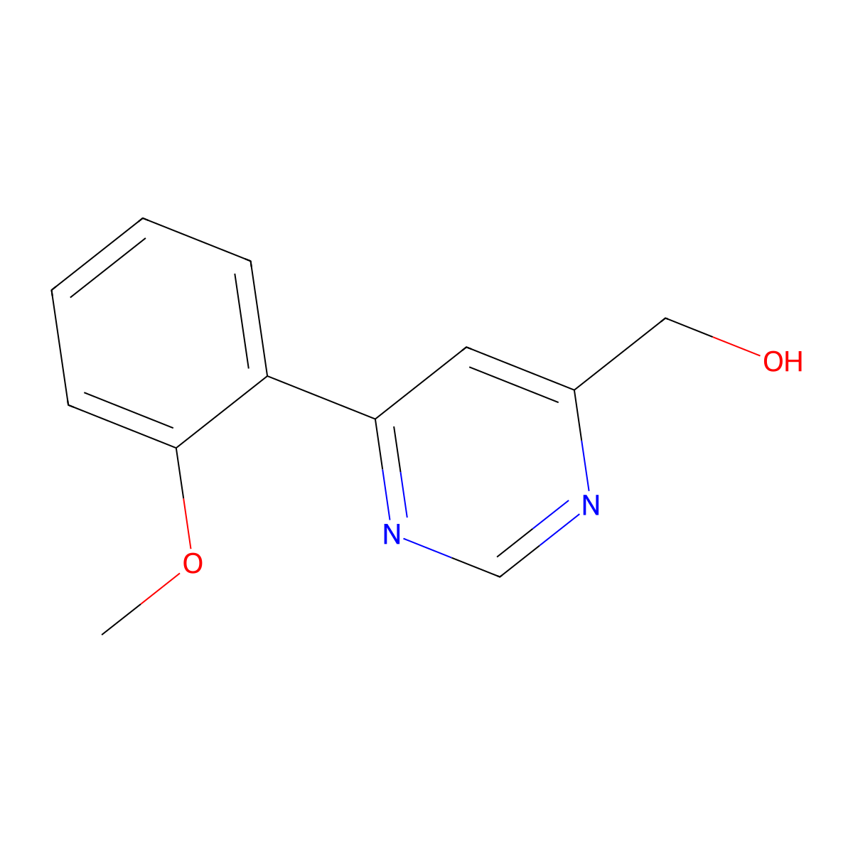 [6-(2-Methoxyphenyl)pyrimidin-4-yl]methanol molecular structure, CAS 1163299-85-1
