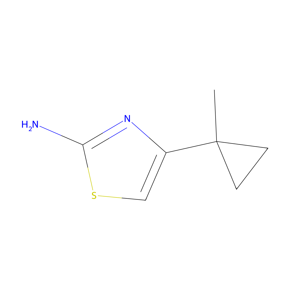4-(1-Methylcyclopropyl)-1,3-thiazol-2-amine molecular structure, CAS 1163305-24-5