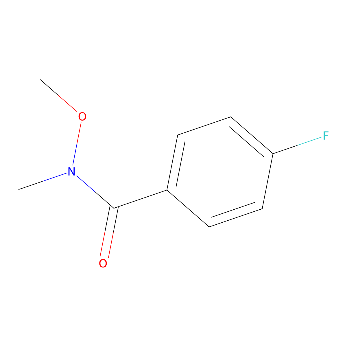 4-Fluoro-N-methoxy-N-methylbenzamide molecular structure, CAS 116332-54-8