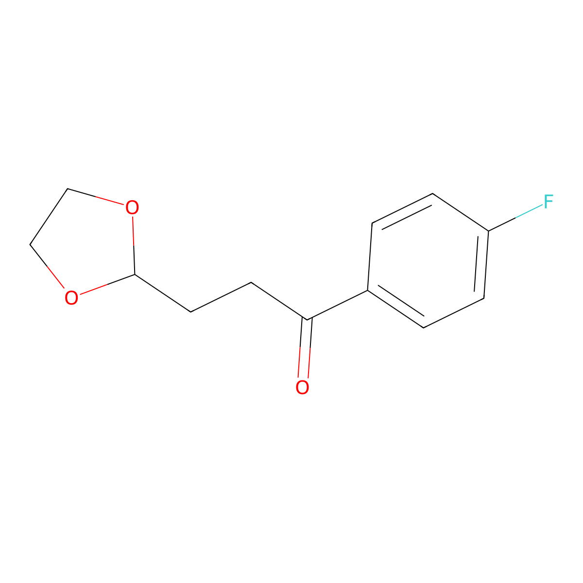 3-(1,3-Dioxolan-2-yl)-1-(4-fluorophenyl)propan-1-one molecular structure, CAS 116332-55-9