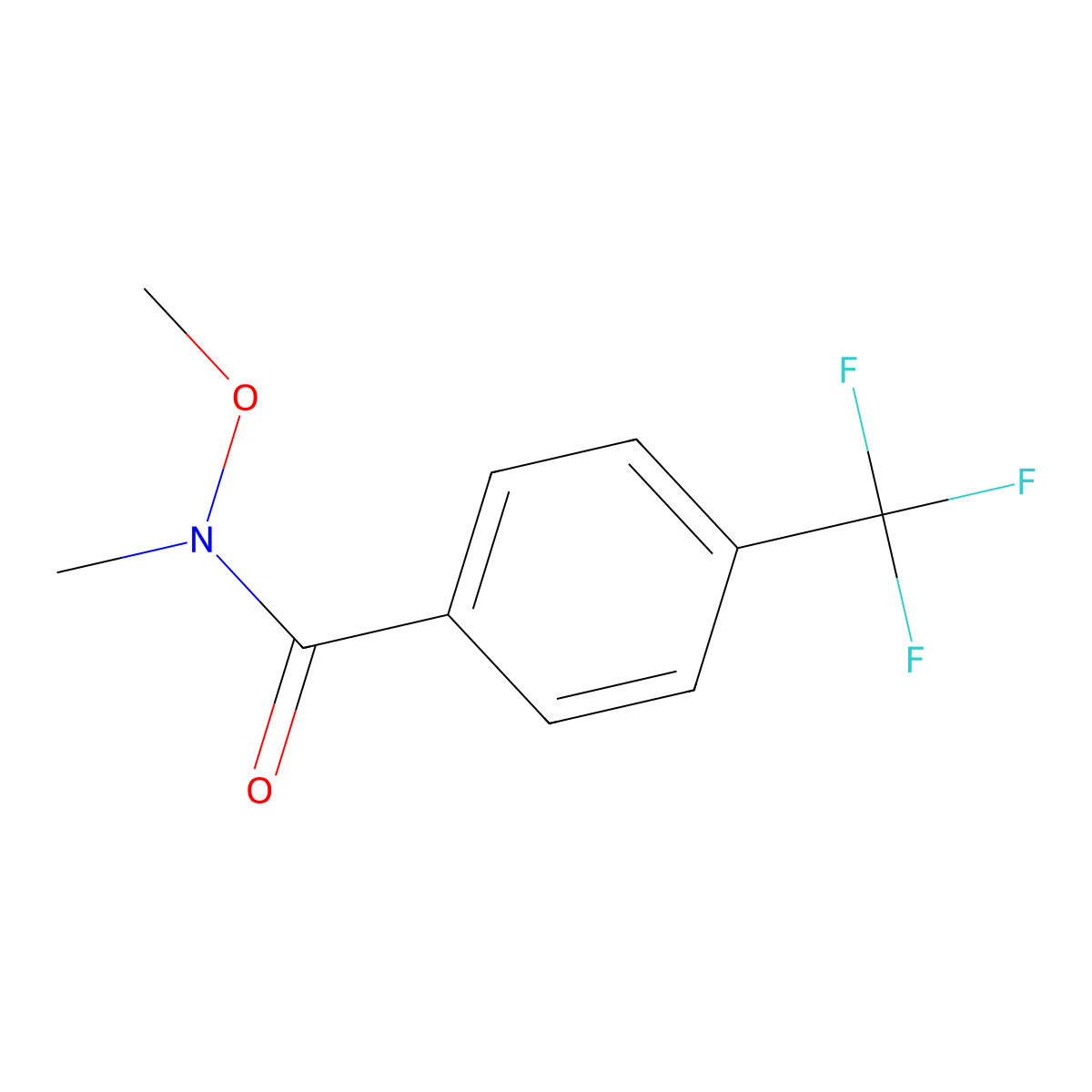 N-Methoxy-N-methyl-4-(trifluoromethyl)benzamide molecular structure, CAS 116332-61-7