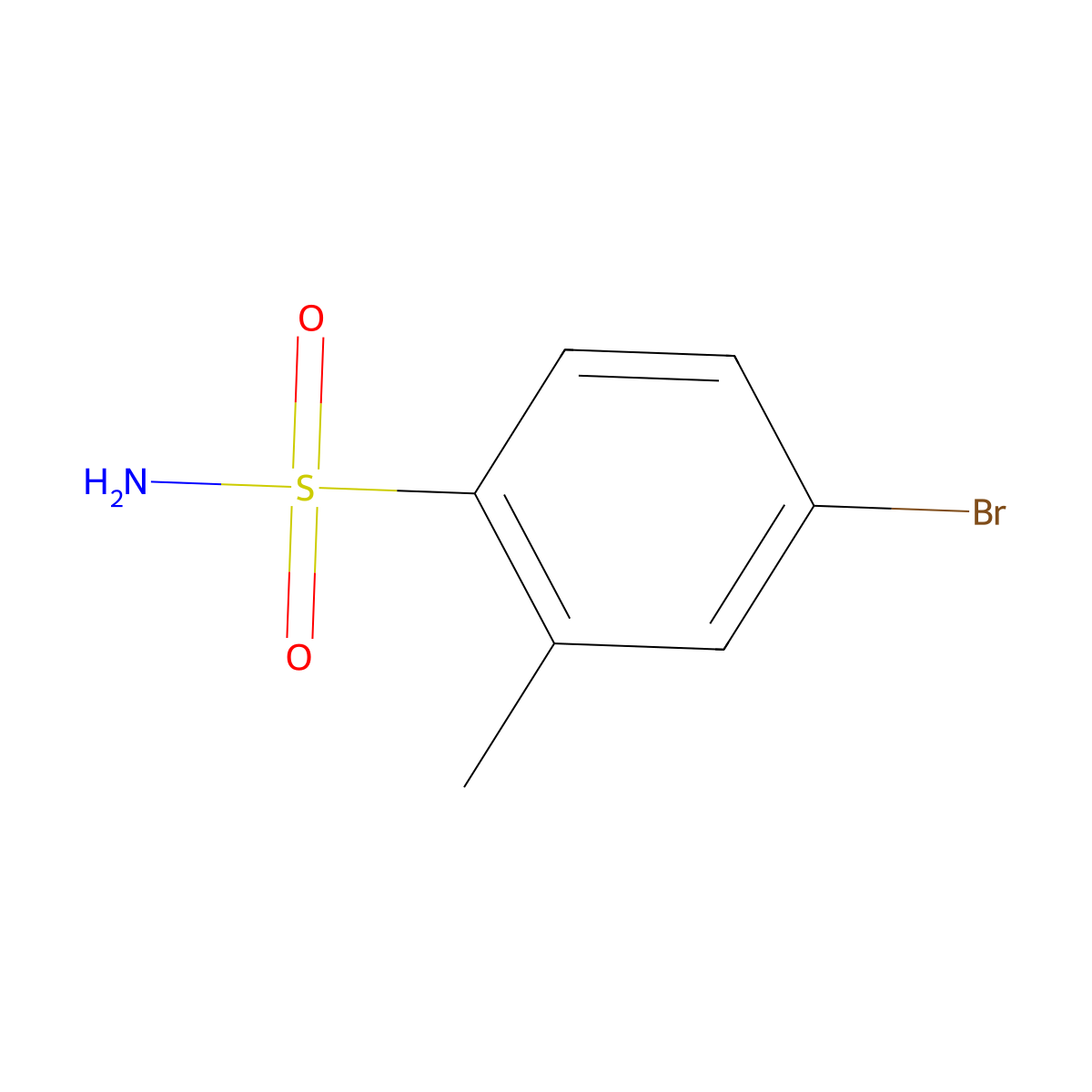 4-Bromo-2-methylbenzenesulfonamide molecular structure, CAS 116340-67-1