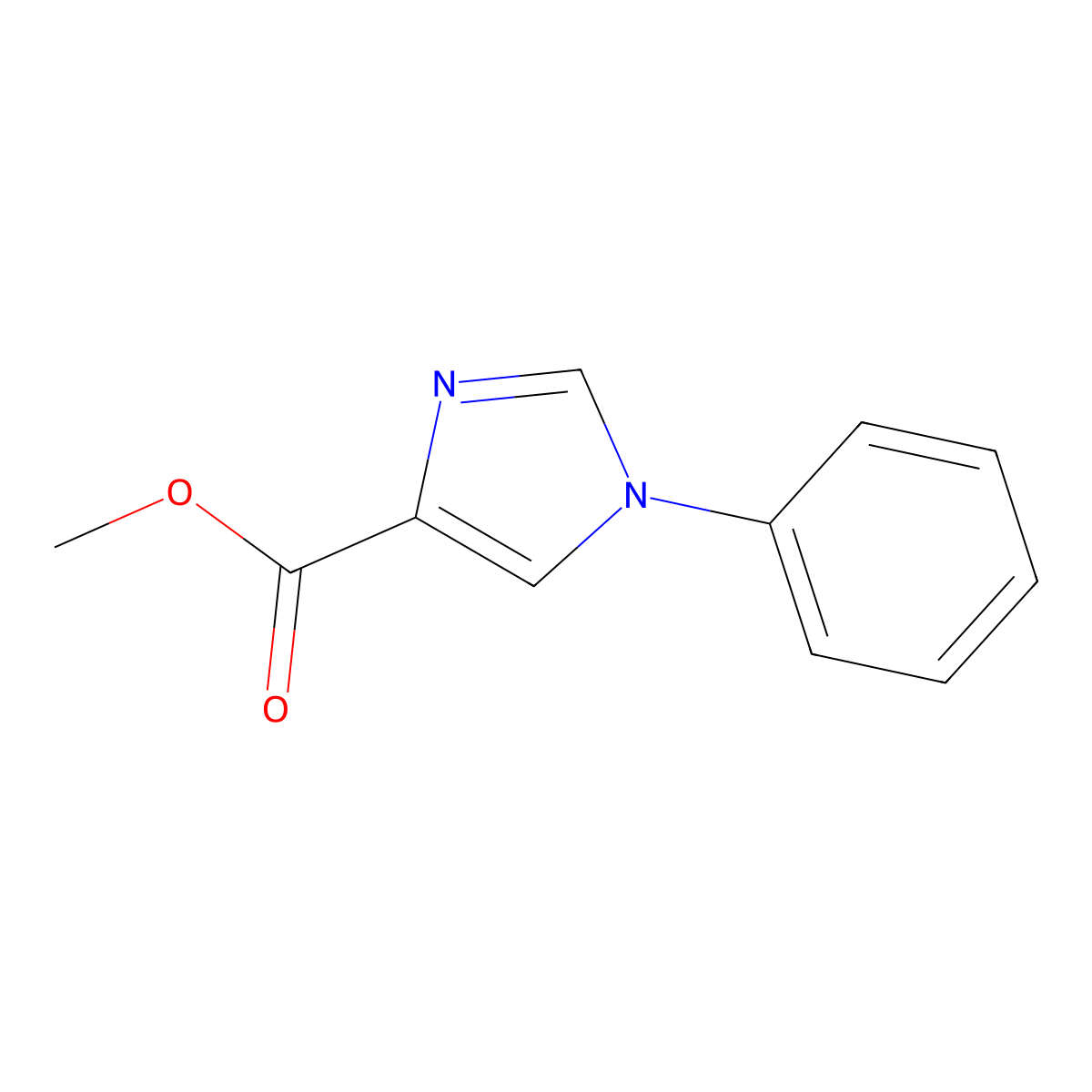 Methyl 1-phenyl-1H-imidazole-4-carboxylate molecular structure, CAS 116343-89-6