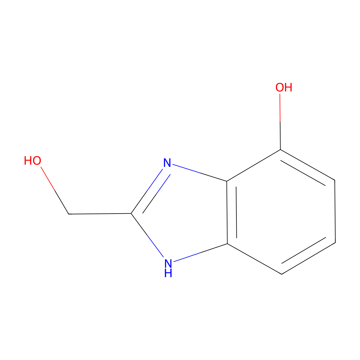 4-Hydroxy-2-(hydroxymethyl)benzimidazole molecular structure, CAS 116345-47-2
