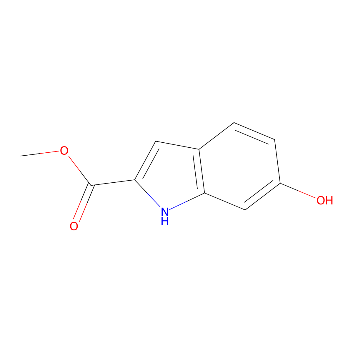 methyl 6-hydroxy-1H-indole-2-carboxylate molecular structure, CAS 116350-38-0