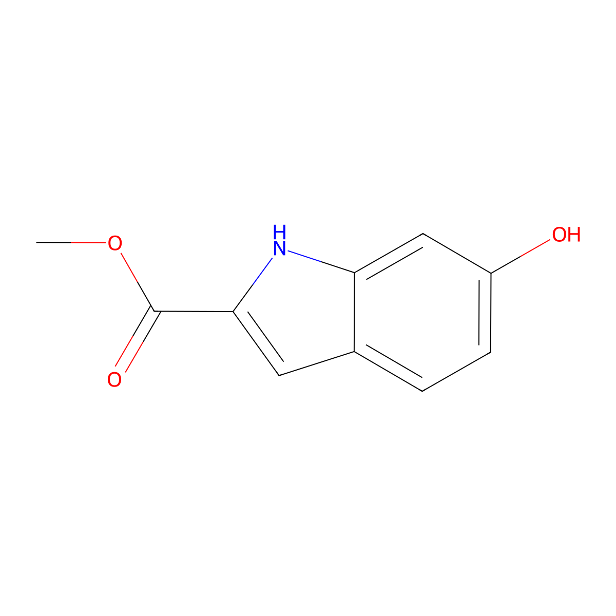 methyl 6-hydroxy-1H-indole-2-carboxylate molecular structure, CAS 116350-38-0