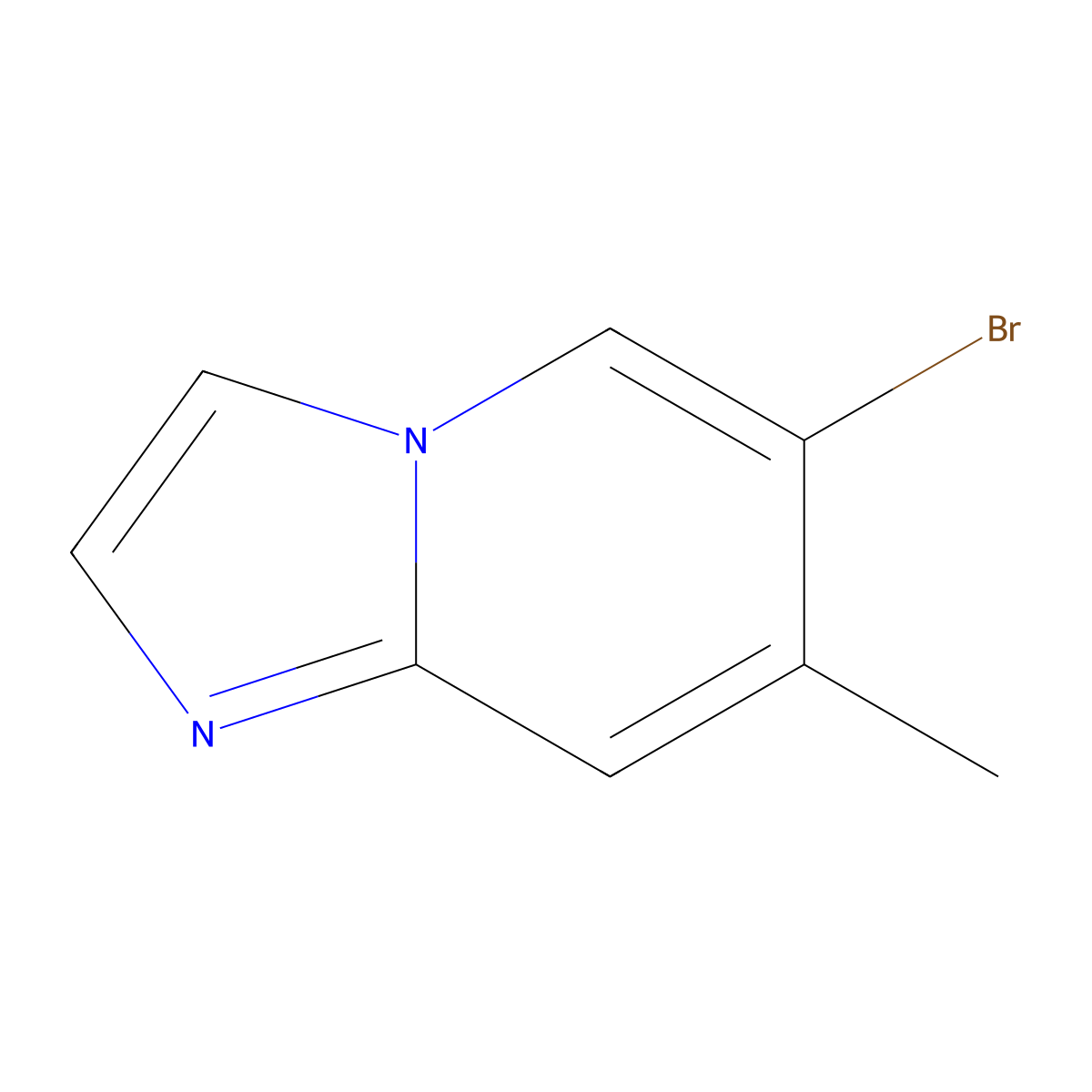 6-Bromo-7-methylimidazo[1,2-a]pyridine molecular structure, CAS 116355-18-1