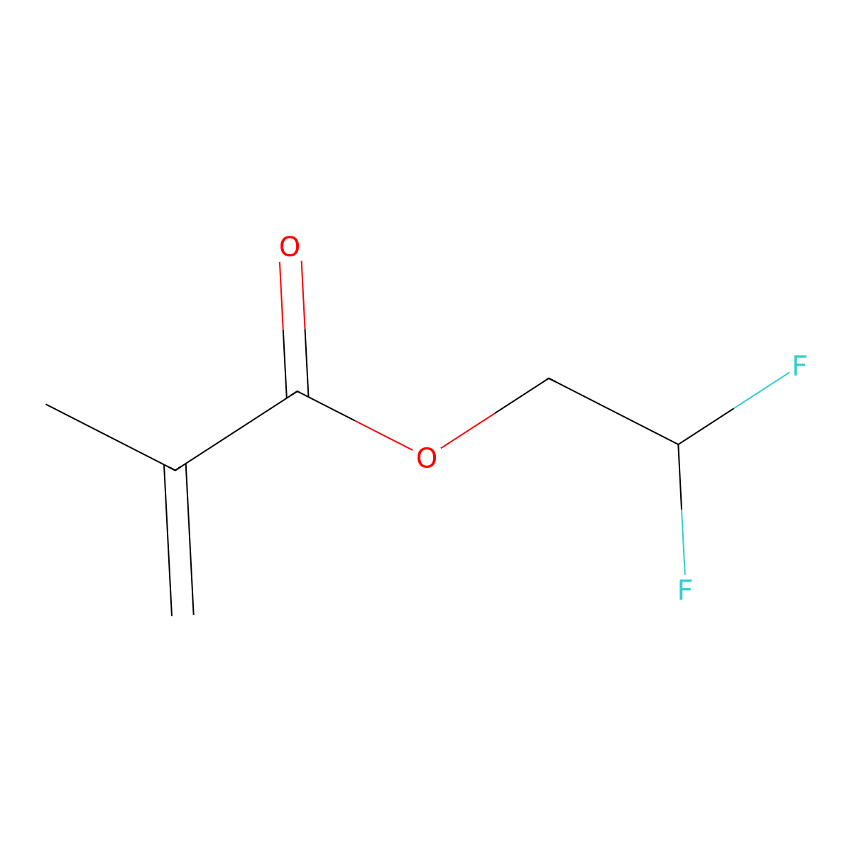2,2-Difluoroethyl 2-methylprop-2-enoate molecular structure, CAS 116355-49-8