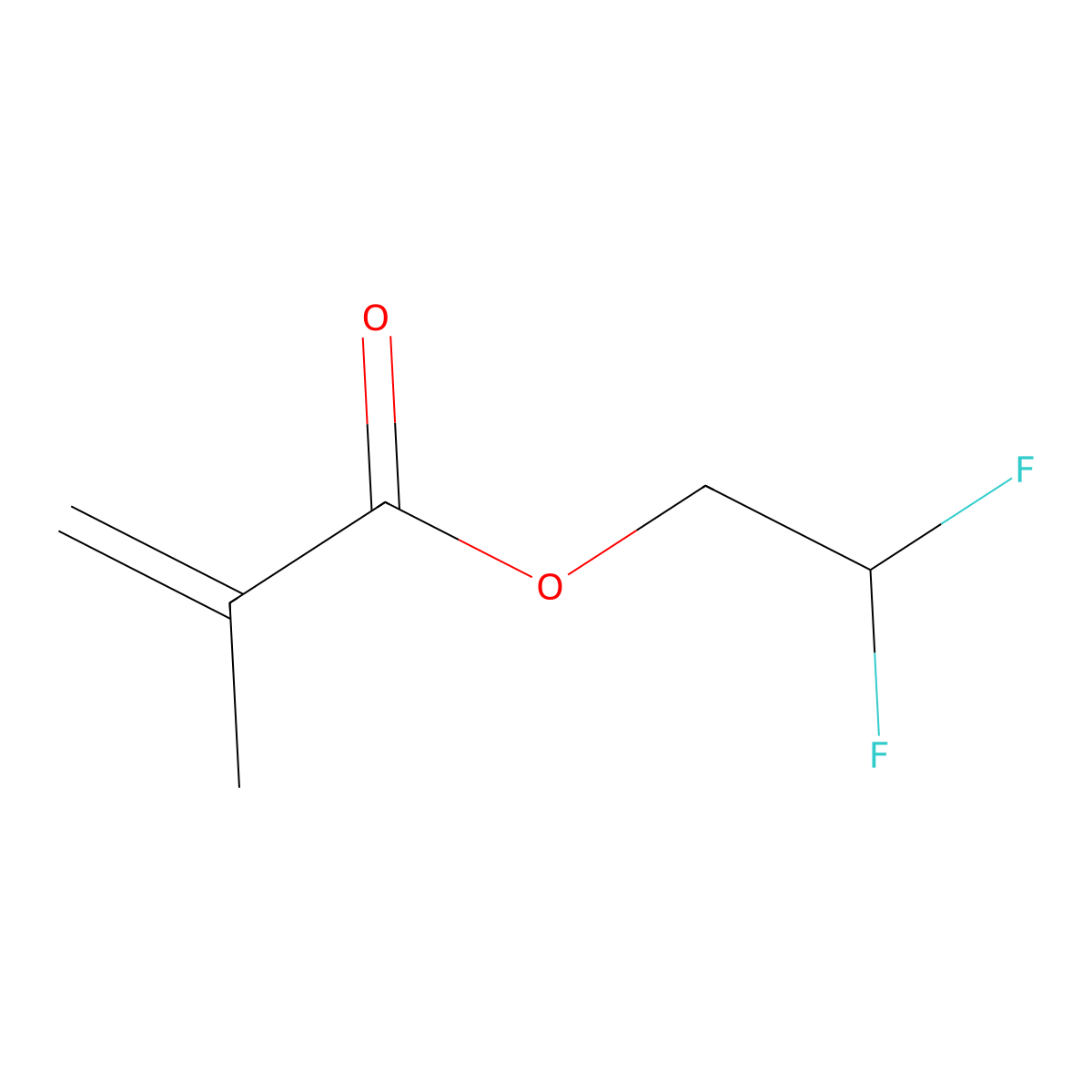 2,2-Difluoroethyl 2-methylprop-2-enoate molecular structure, CAS 116355-49-8