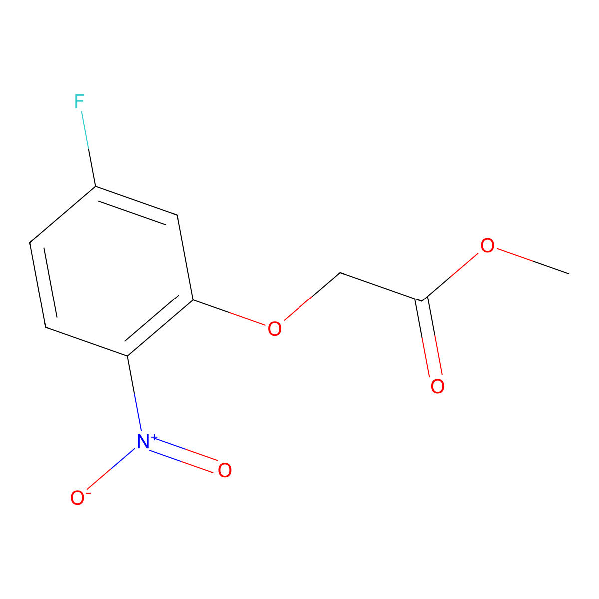 Methyl 2-(5-fluoro-2-nitrophenoxy)acetate molecular structure, CAS 116355-65-8