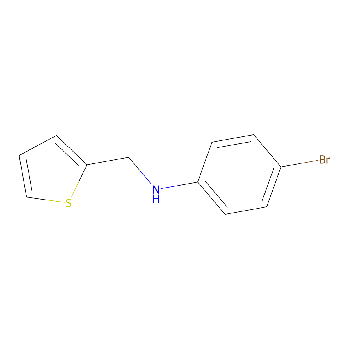 4-bromo-N-(thiophen-2-ylmethyl)aniline molecular structure, CAS 116360-53-3
