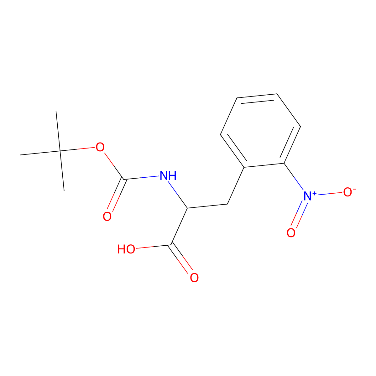 Boc-2-Nitro-DL-phenylalanine molecular structure, CAS 116366-31-5