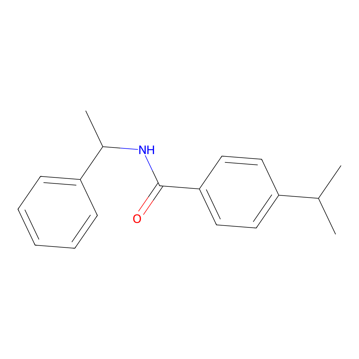 N-(1-phenylethyl)-4-propan-2-ylbenzamide molecular structure, CAS 116368-39-9