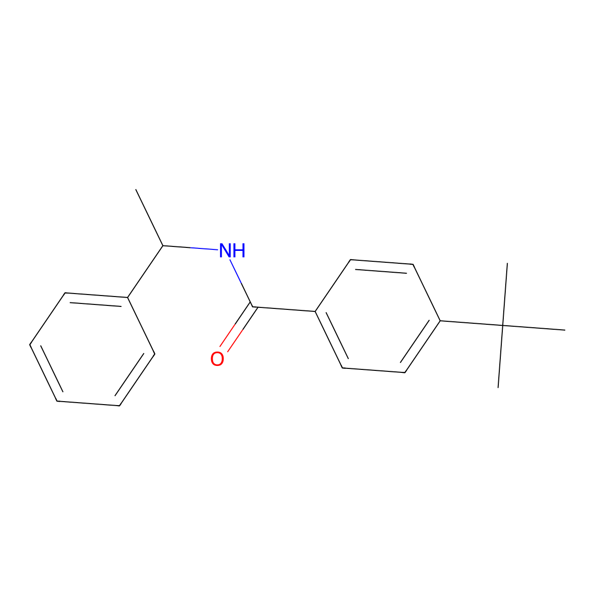 4-Tert-butyl-N-(1-phenylethyl)benzamide molecular structure, CAS 116368-42-4