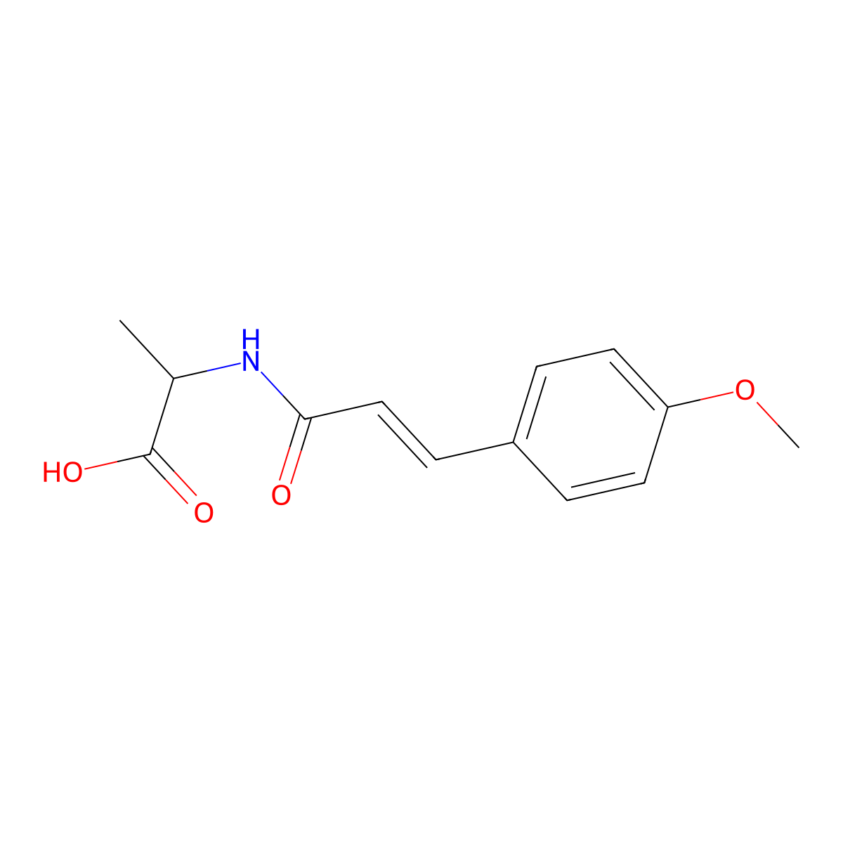 2-(3-(4-Methoxyphenyl)prop-2-enamido)propanoic acid molecular structure, CAS 1163681-24-0