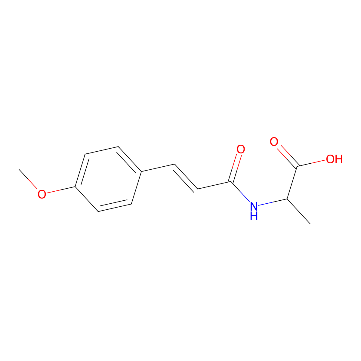 2-(3-(4-Methoxyphenyl)prop-2-enamido)propanoic acid molecular structure, CAS 1163681-24-0