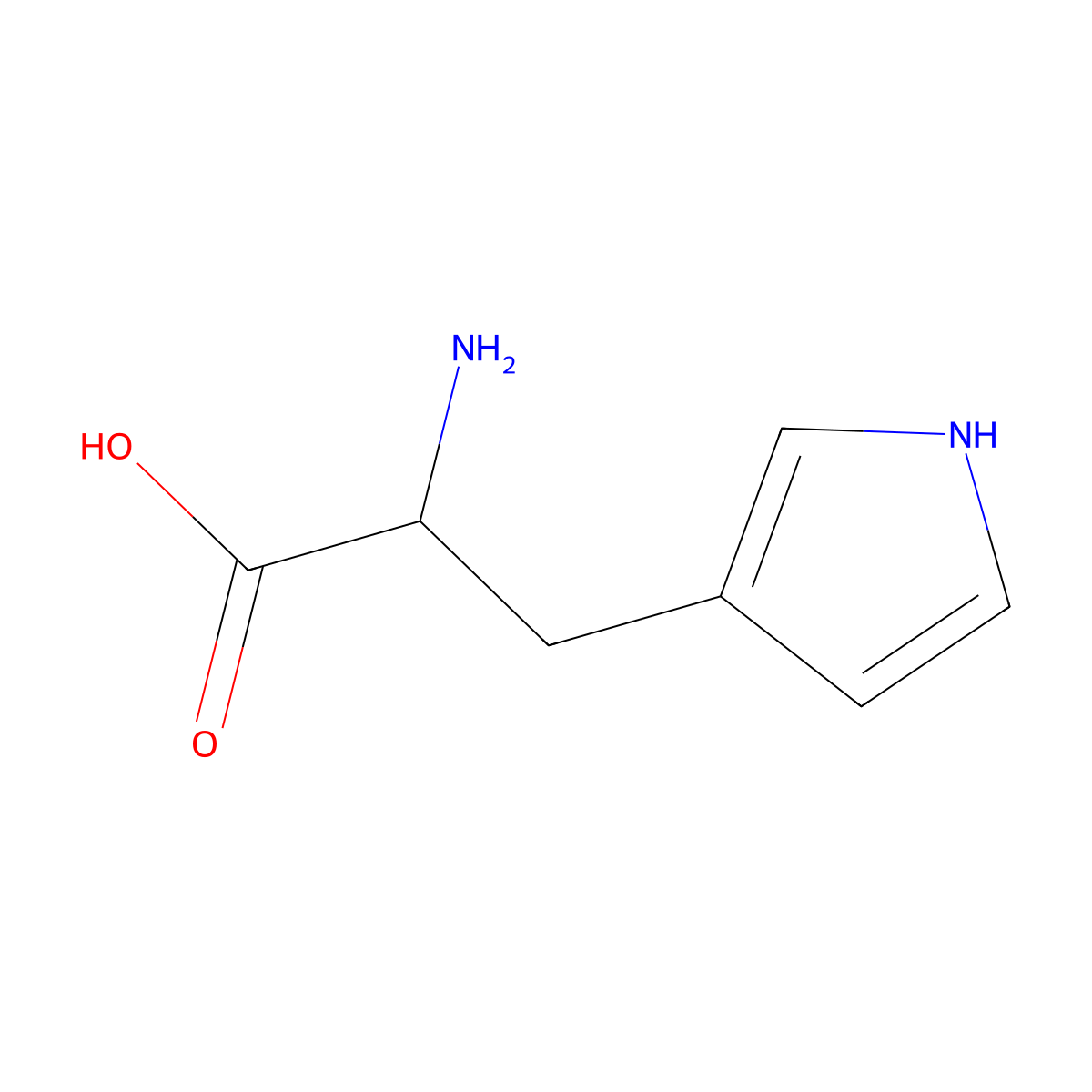 (R)-2-Amino-3-(1H-pyrrol-3-yl)propanoic acid molecular structure, CAS 1163688-37-6