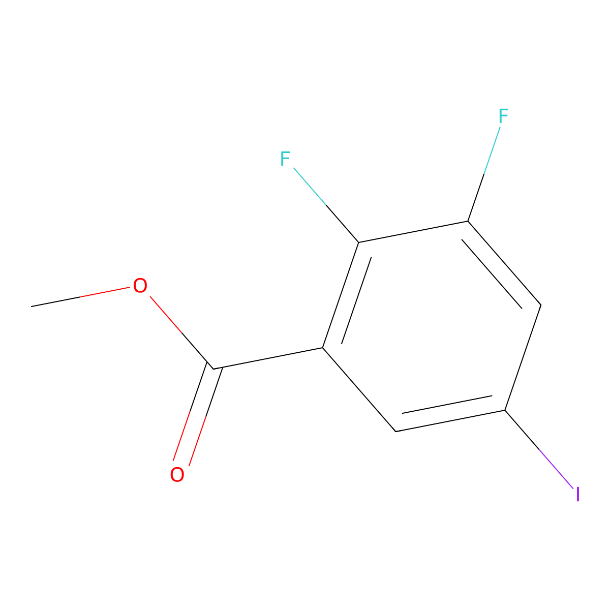 Methyl 2,3-difluoro-5-iodobenzoate molecular structure, CAS 1163692-49-6
