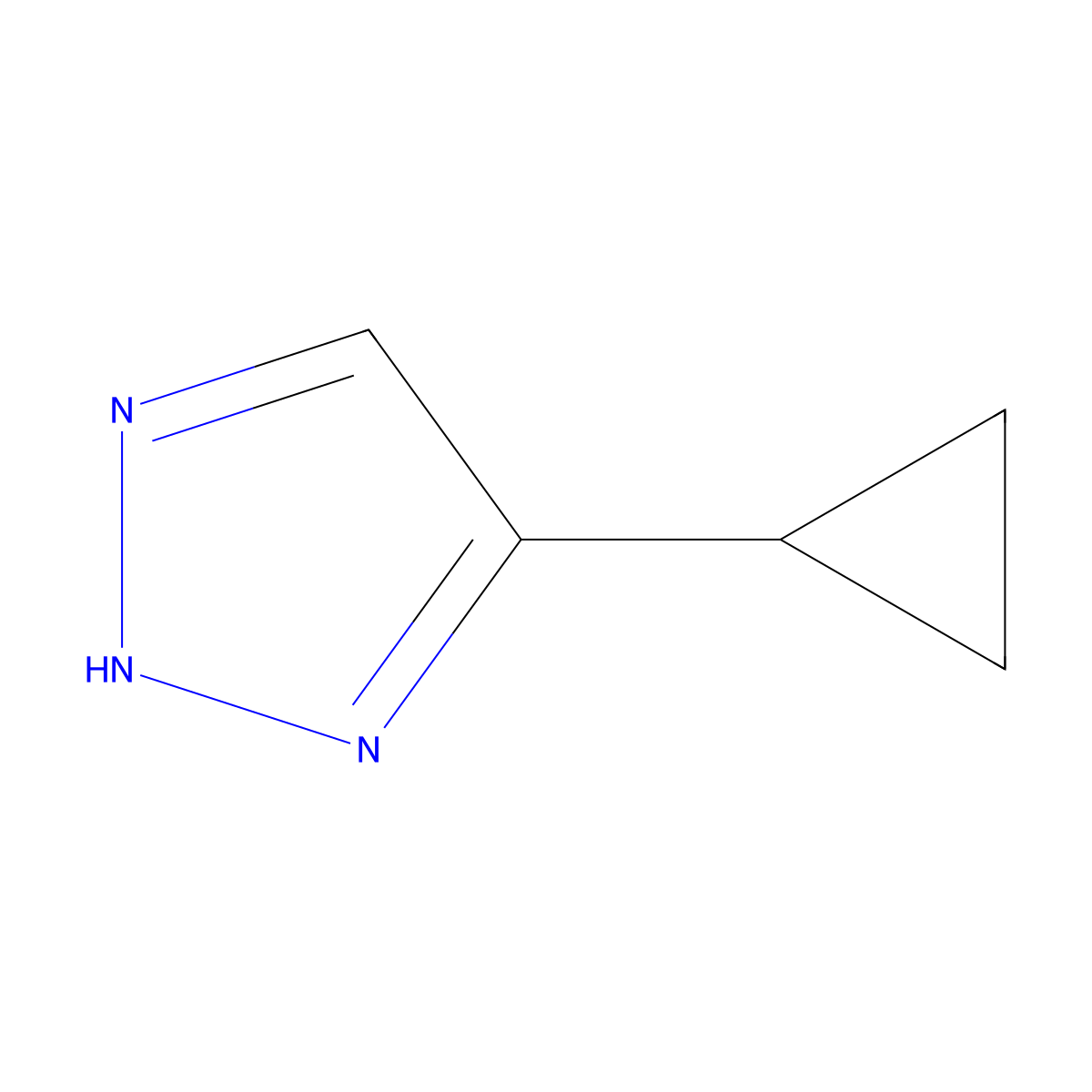 4-Cyclopropyl-1H-1,2,3-triazole molecular structure, CAS 1163692-73-6