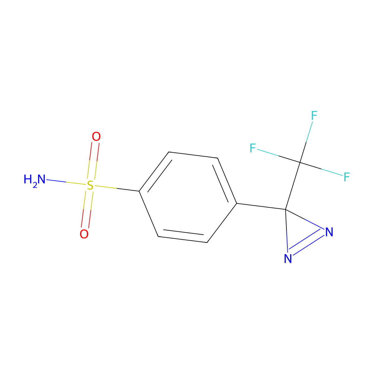 4-(3-(trifluoromethyl)-3H-diazirin-3-yl)benzene-1-sulfonamide molecular structure, CAS 1163703-45-4
