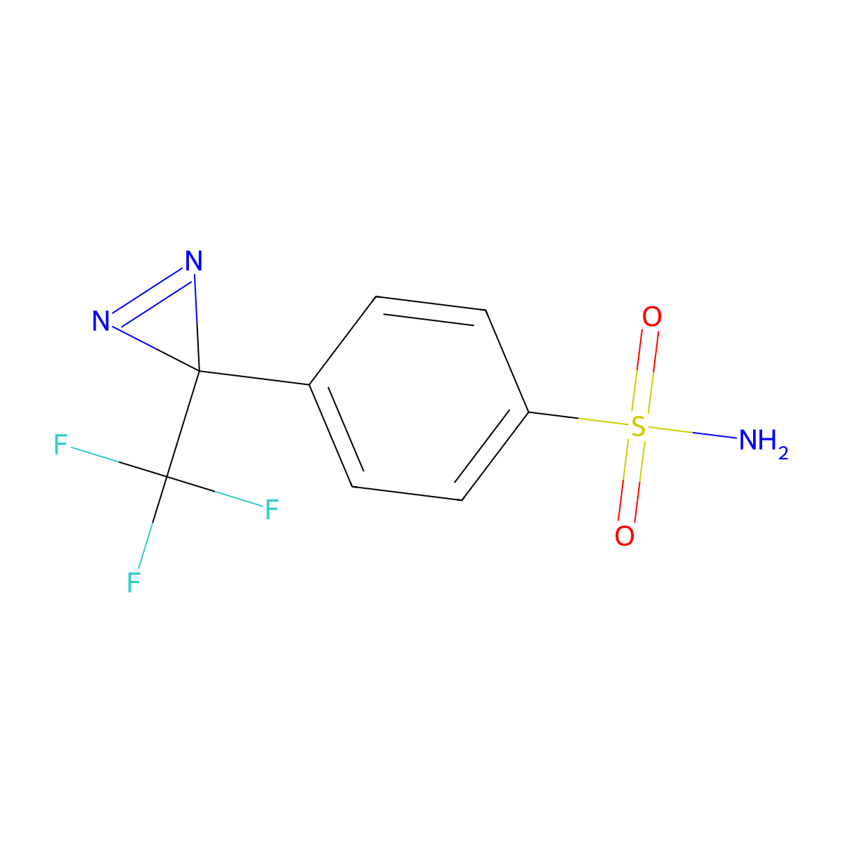 4-(3-(trifluoromethyl)-3H-diazirin-3-yl)benzene-1-sulfonamide molecular structure, CAS 1163703-45-4
