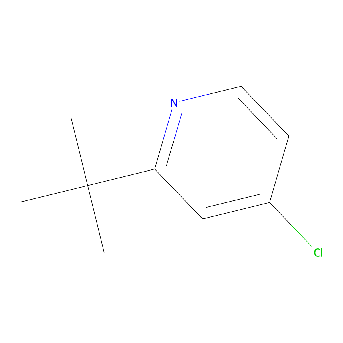 2-(tert-Butyl)-4-chloropyridine molecular structure, CAS 1163706-64-6