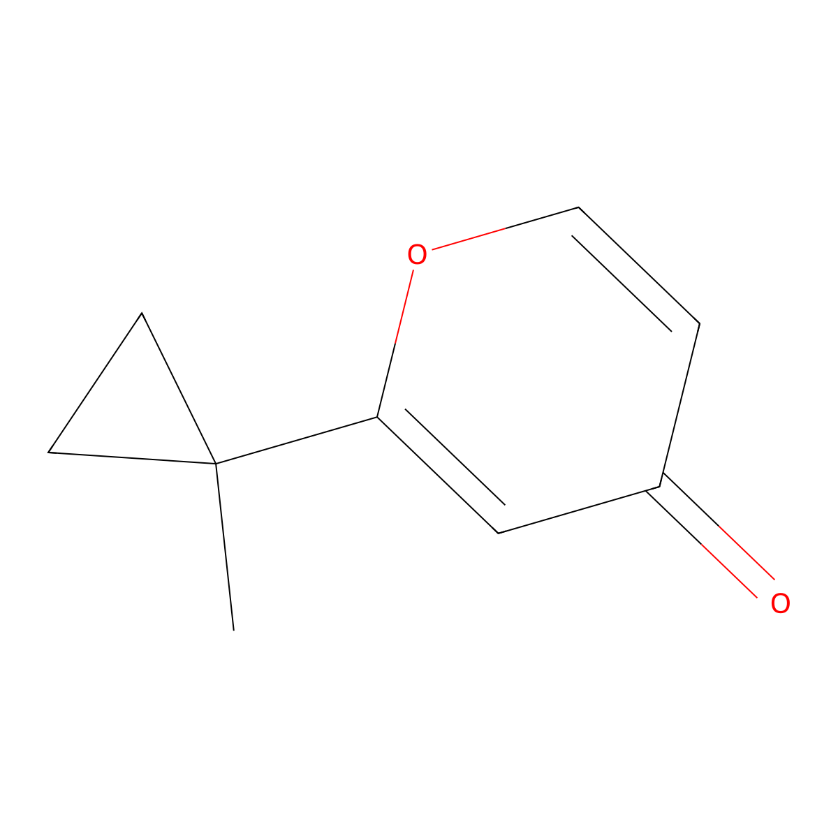 2-(1-Methylcyclopropyl)-4H-pyran-4-one molecular structure, CAS 1163707-49-0