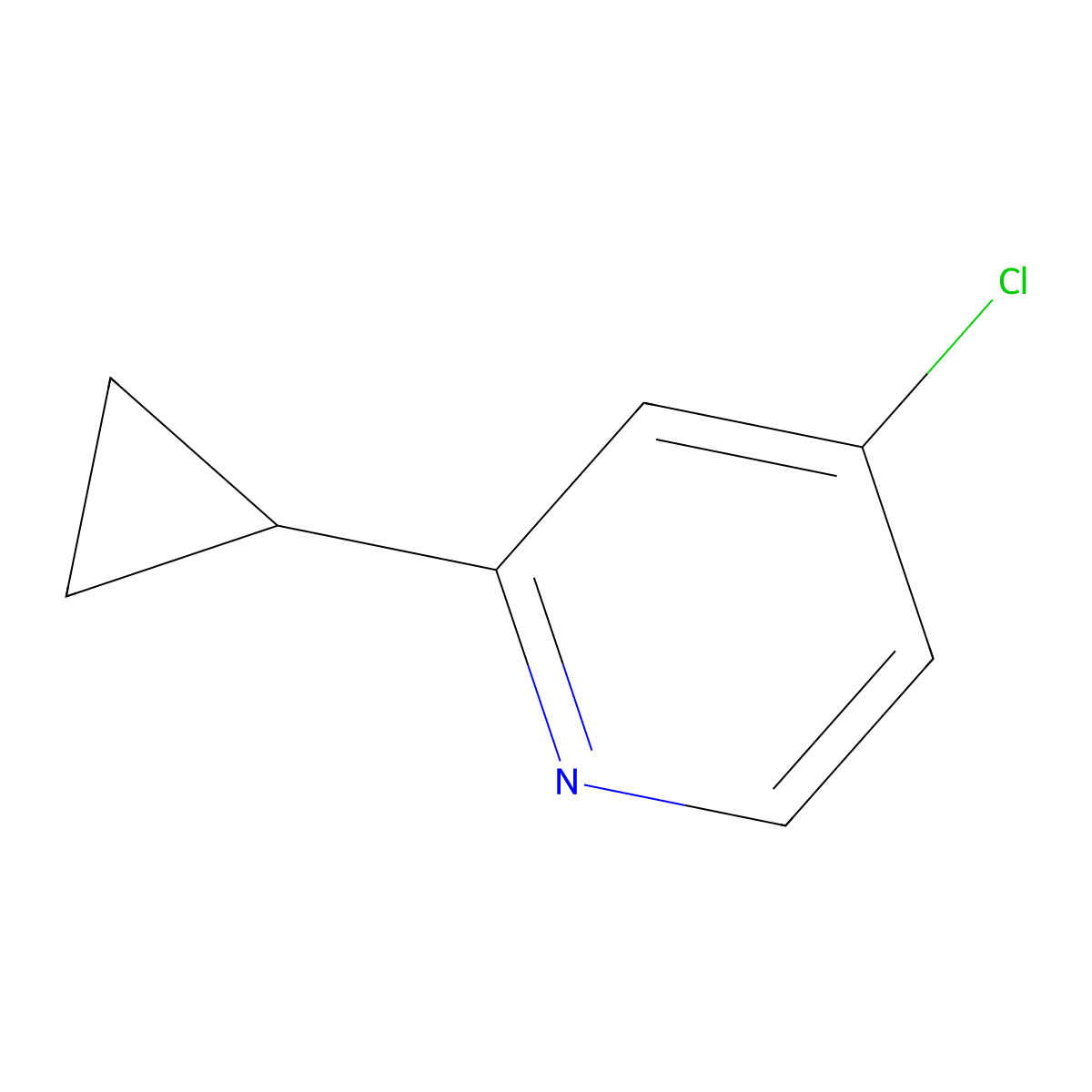4-Chloro-2-cyclopropylpyridine molecular structure, CAS 1163707-52-5