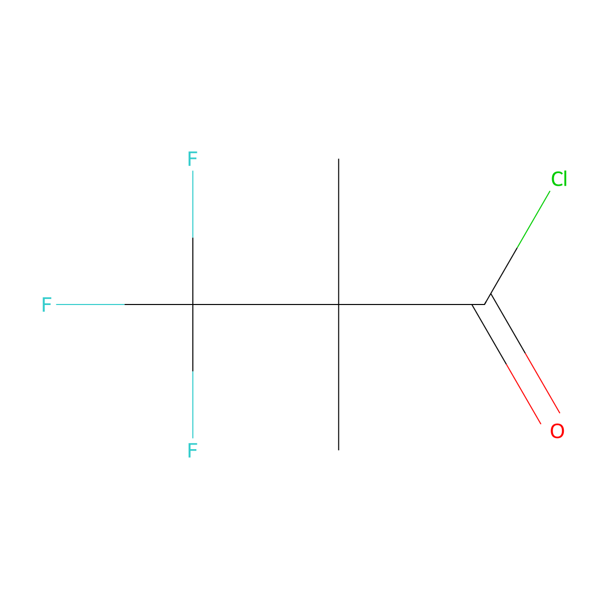 3,3,3-Trifluoro-2,2-dimethylpropanoyl chloride molecular structure, CAS 1163707-53-6