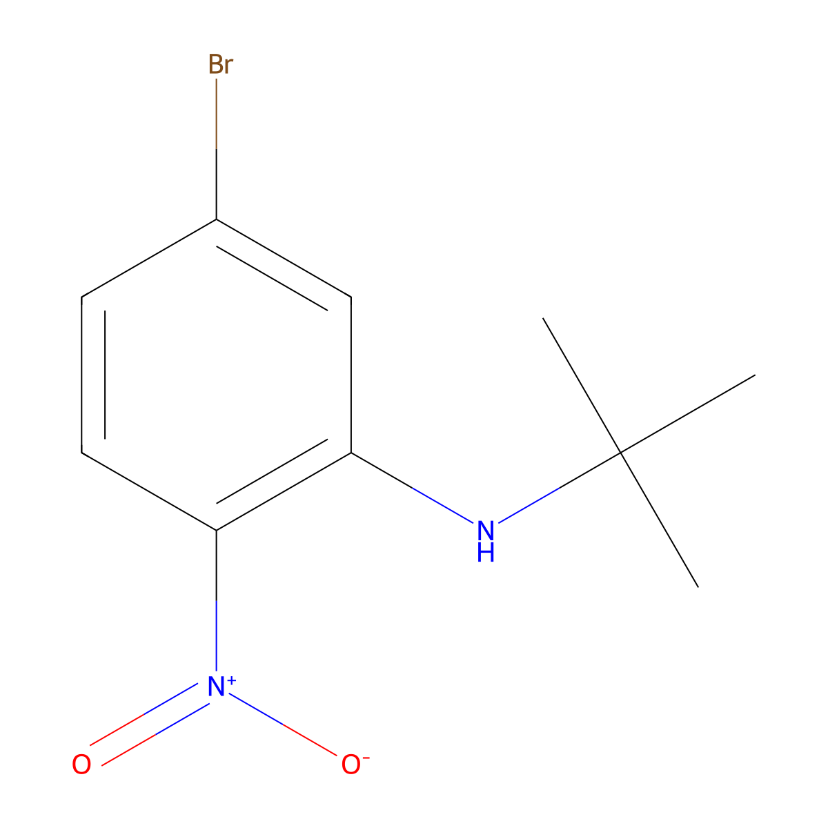 5-Bromo-N-tert-butyl-2-nitroaniline molecular structure, CAS 1163707-73-0