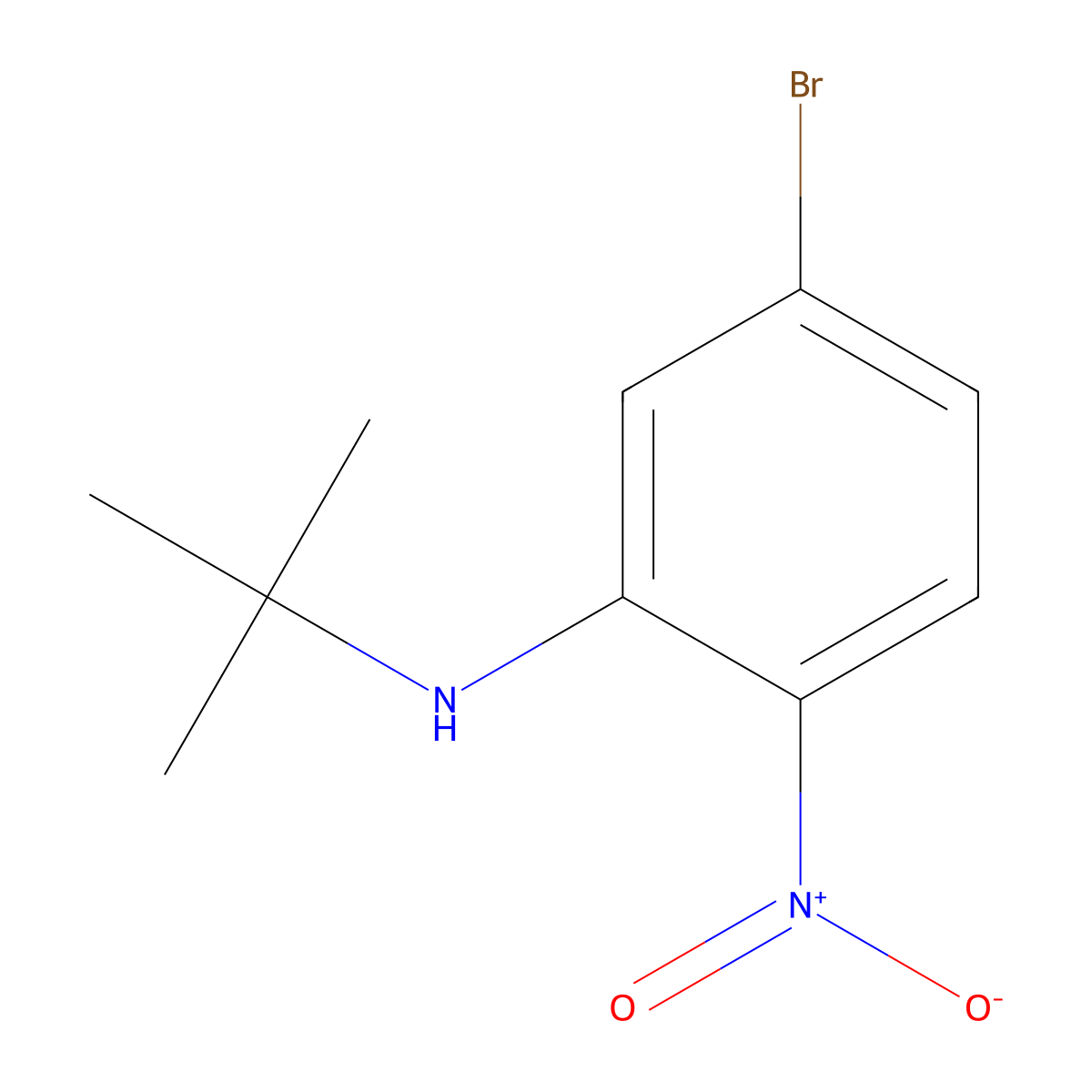 5-Bromo-N-tert-butyl-2-nitroaniline molecular structure, CAS 1163707-73-0