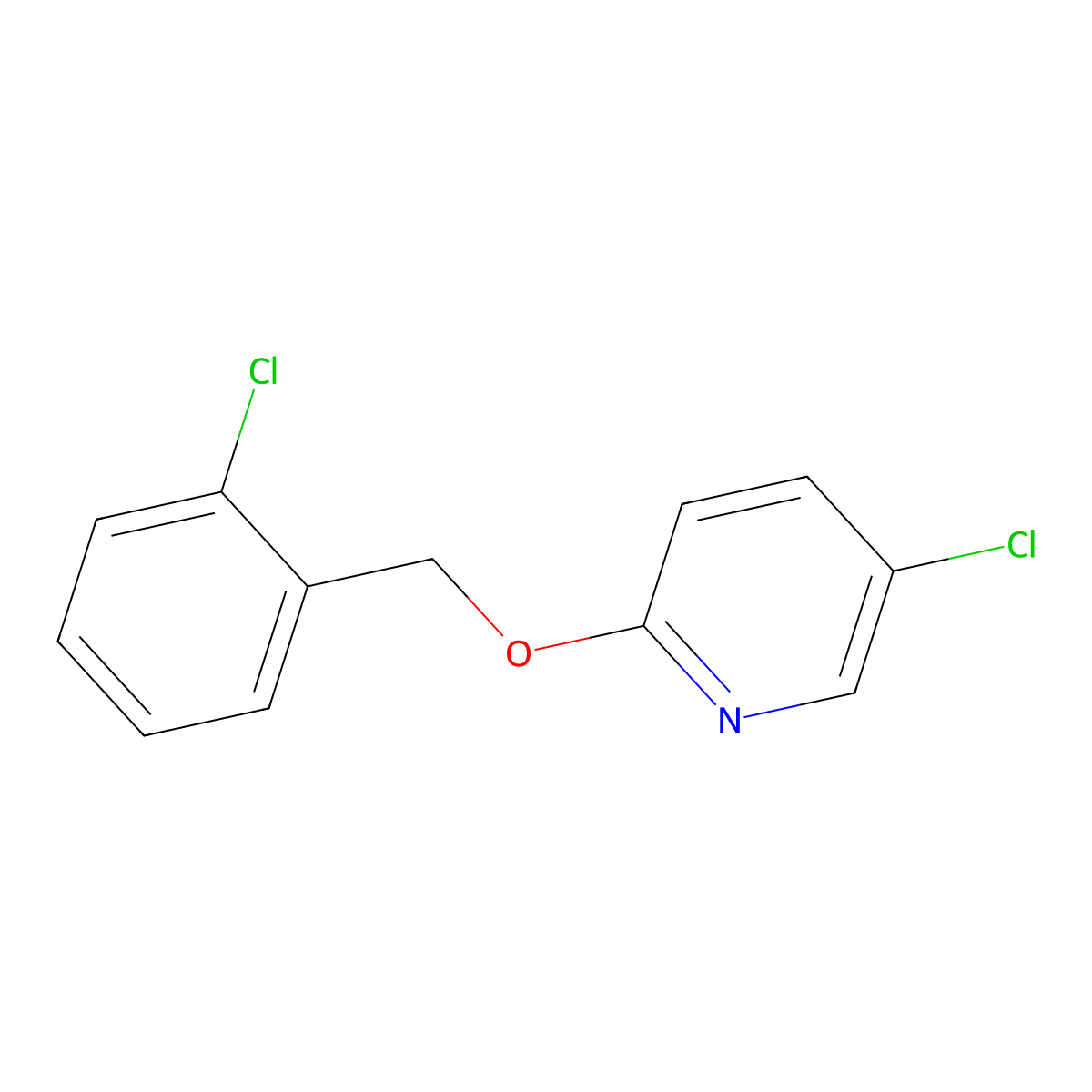 5-Chloro-2-[(2-chlorophenyl)methoxy]pyridine molecular structure, CAS 1163729-39-2