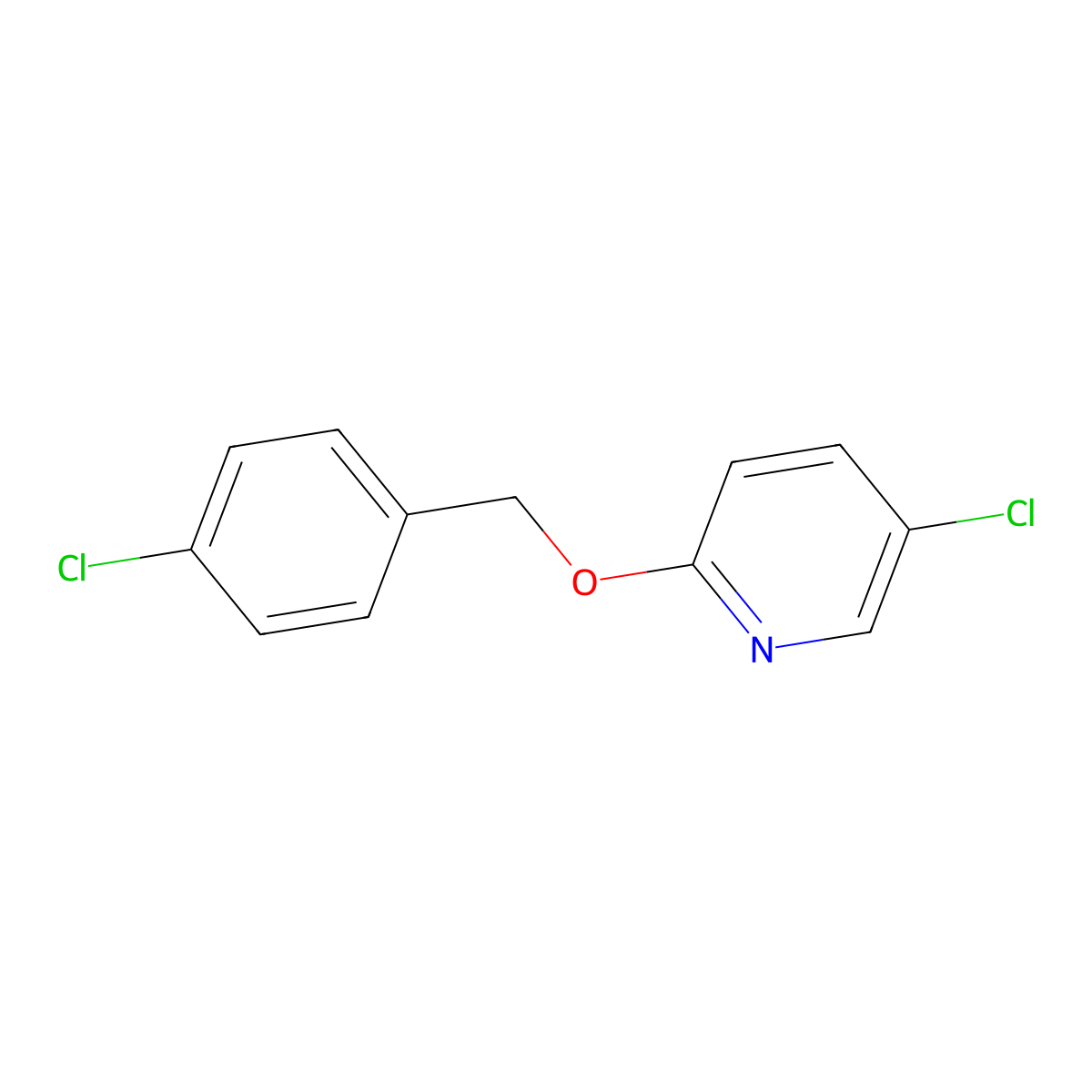 5-Chloro-2-[(4-chlorophenyl)methoxy]pyridine molecular structure, CAS 1163729-40-5