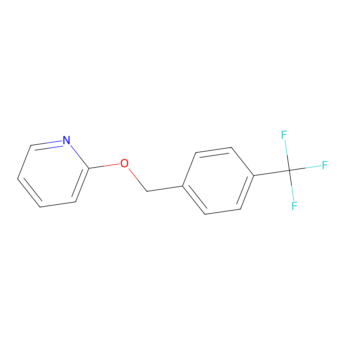 2-Pyridinyl 4-(trifluoromethyl)benzyl ether molecular structure, CAS 1163729-52-9