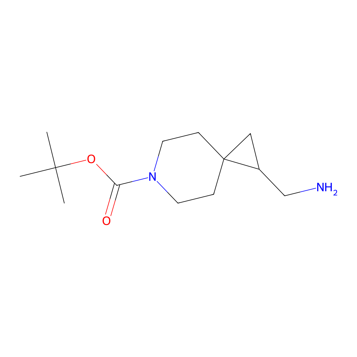 tert-Butyl 1-(aminomethyl)-6-azaspiro[2.5]octane-6-carboxylate molecular structure, CAS 1163729-53-0