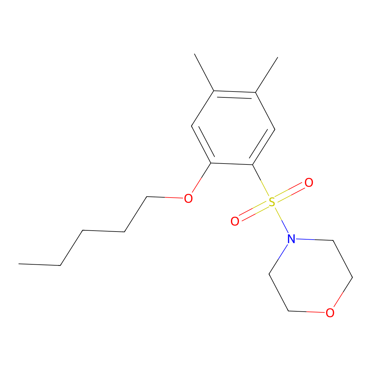 4-[(4,5-Dimethyl-2-pentyloxyphenyl)sulfonyl]morpholine molecular structure, CAS 1163729-88-1