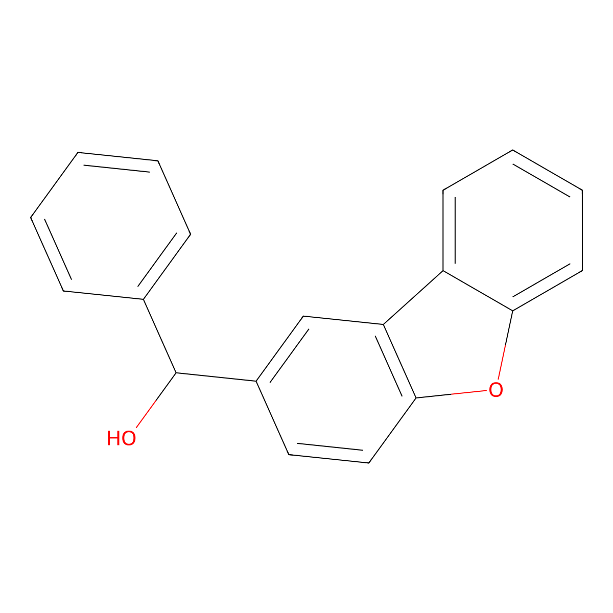 alpha-Phenyl-2-dibenZofuranmethanol molecular structure, CAS 116373-63-8