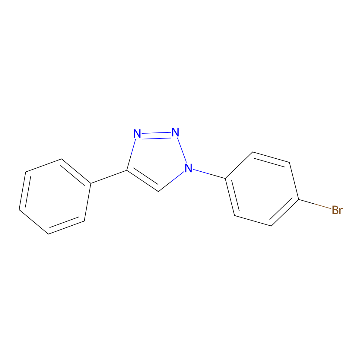 1-(4-Bromophenyl)-4-phenyl-1H-1,2,3-triazole molecular structure, CAS 116373-83-2
