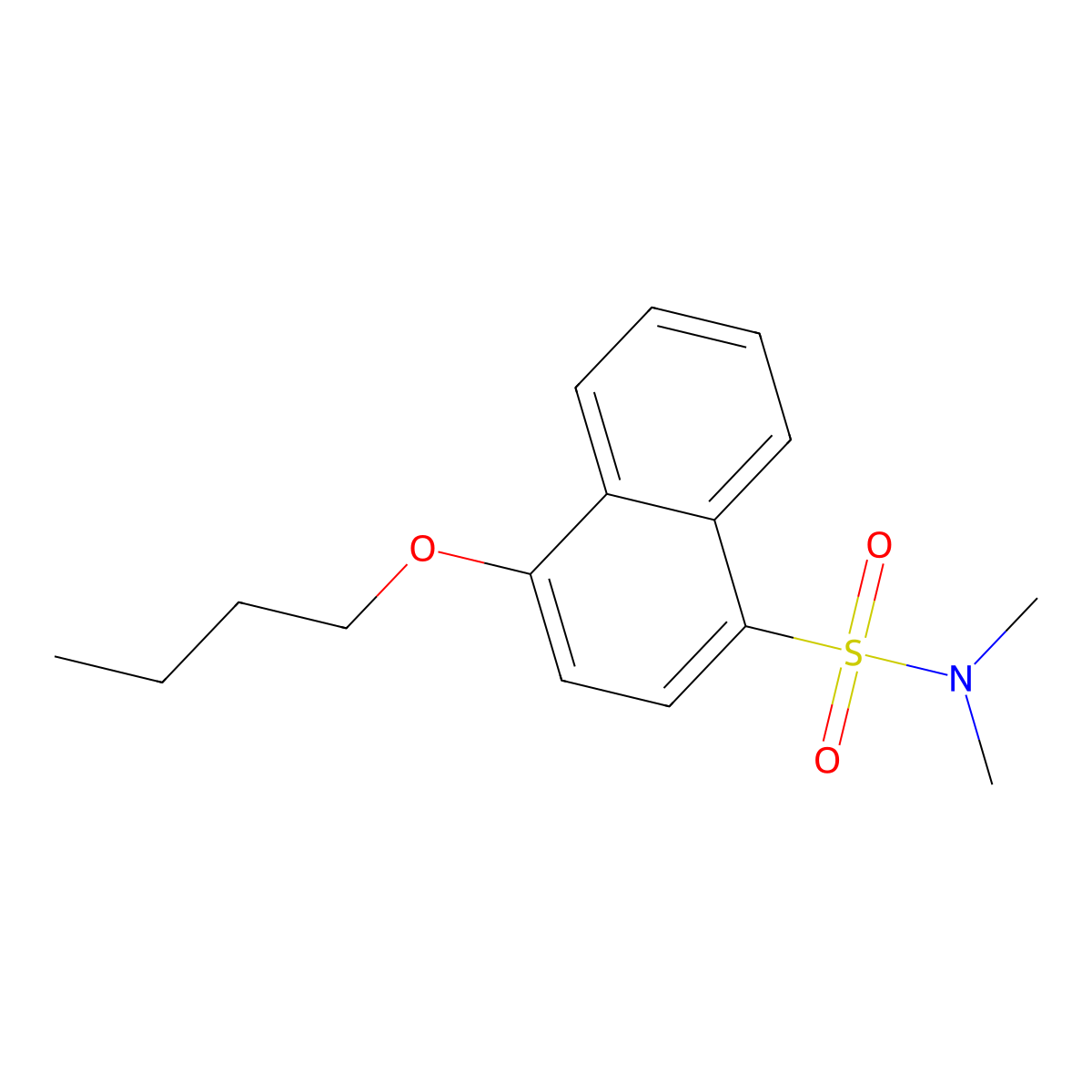 [(4-Butoxynaphthyl)sulfonyl]dimethylamine molecular structure, CAS 1163730-28-6