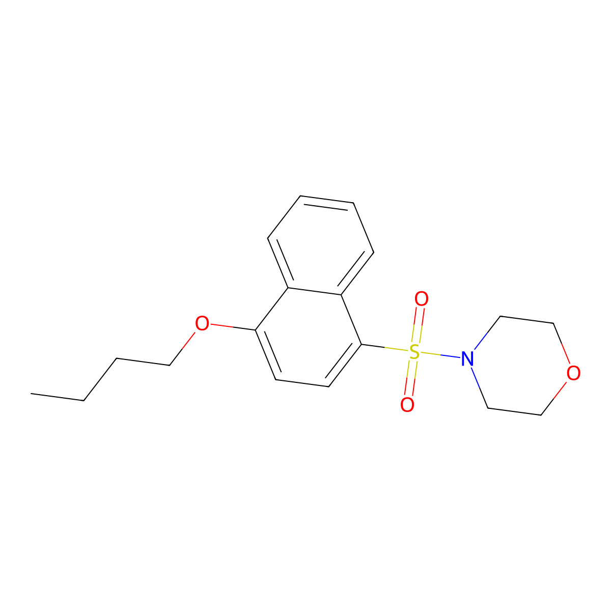 4-[(4-Butoxynaphthyl)sulfonyl]morpholine molecular structure, CAS 1163730-30-0